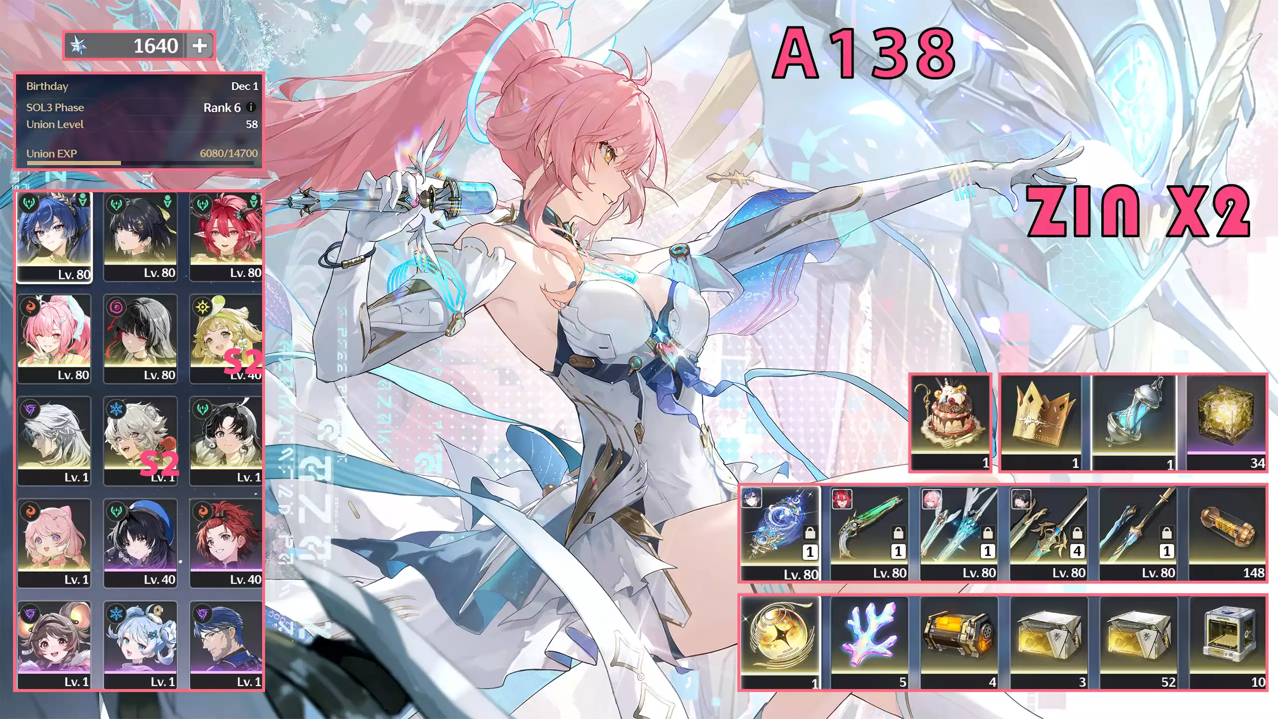 Aemeath C0R1 + Iuno C0R1 + Ciaccona C0R1 + Chisa C0